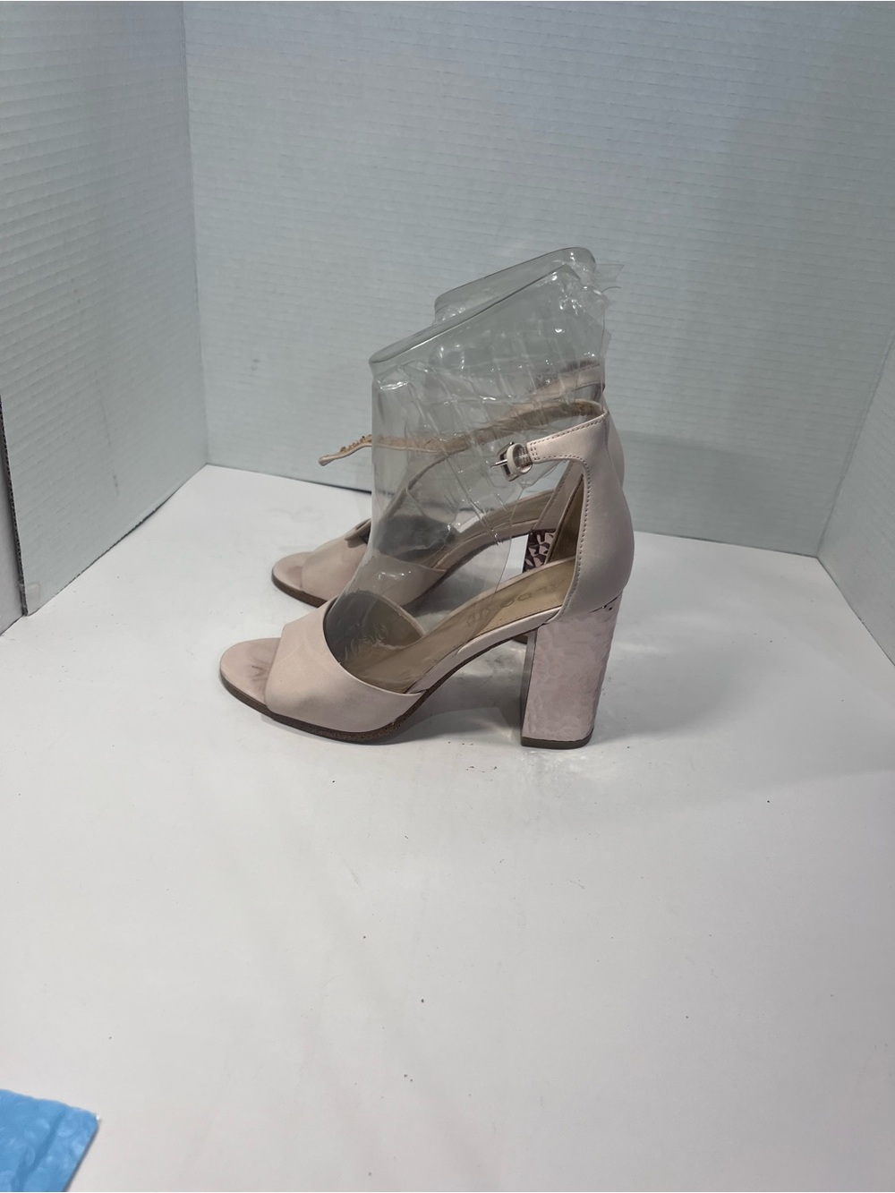 Aldo Blush Open-Toe Block Heel Sandals with Ankle Buckle